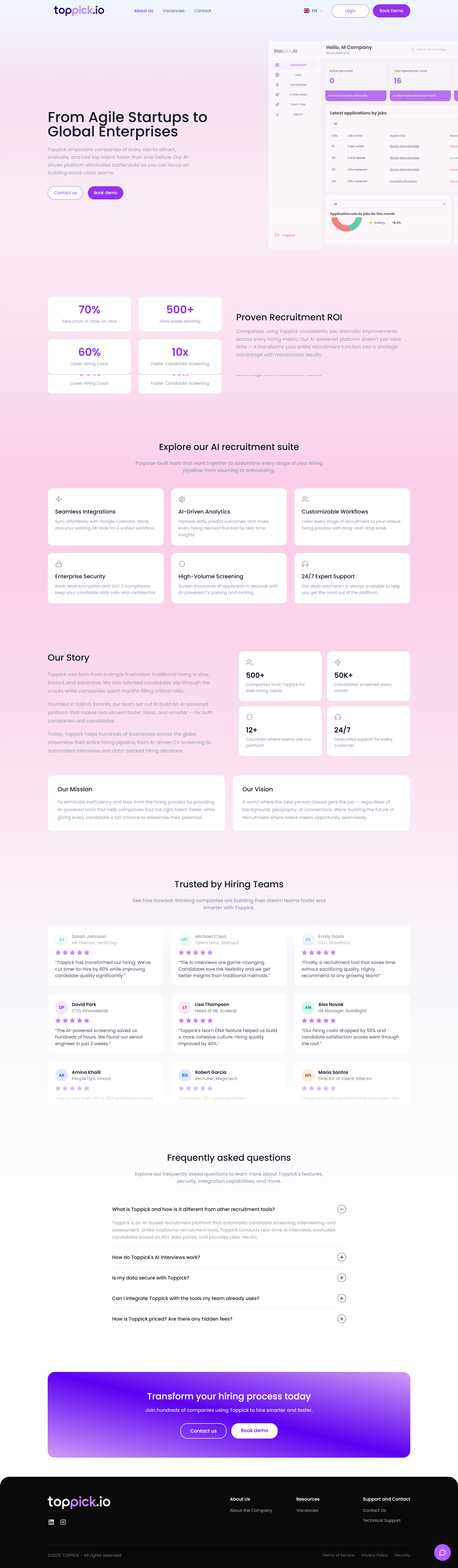 Toppick.io – About Us Page