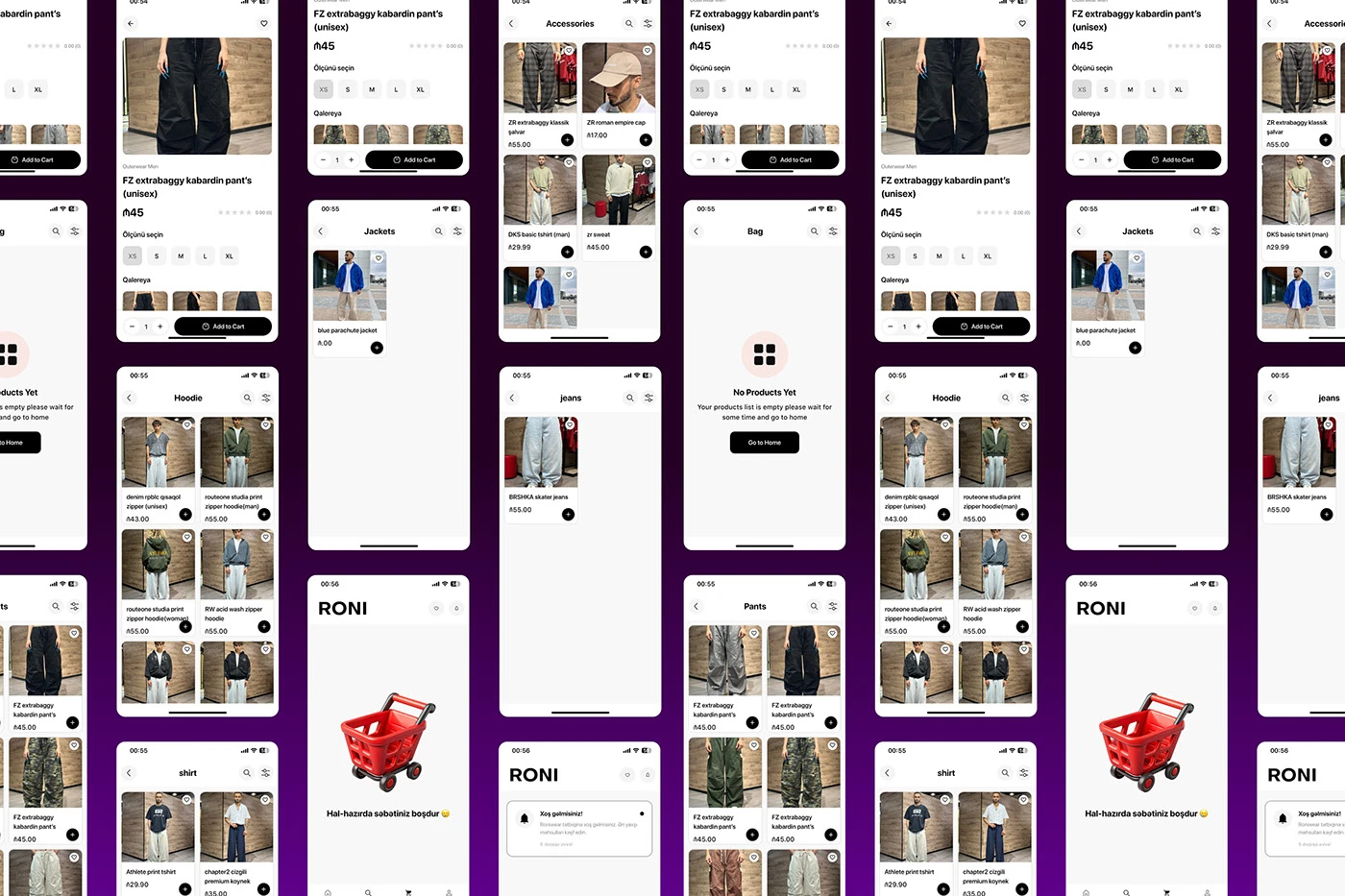 Roni App – Full Screen Library